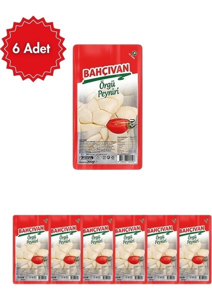 Örgü Peyniri 200 gr x 6 Adet – Doğal, Tam Yağlı, Lif Lif Ayrılan Yöresel Peynir