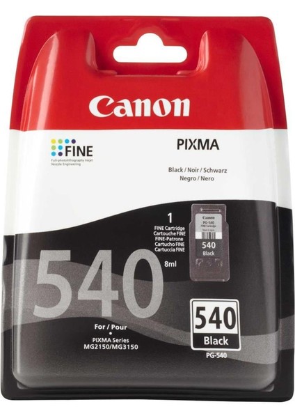 PG-540 Black Siyah Mürekkep Kartuş MX375-390-395-435-475 MG2250-3250-3550