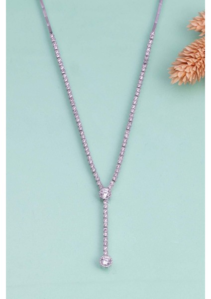 Tektaş Motifli Su Yolu Rodyum Kaplama 925 Ayar Gümüş Kolye fırsatları