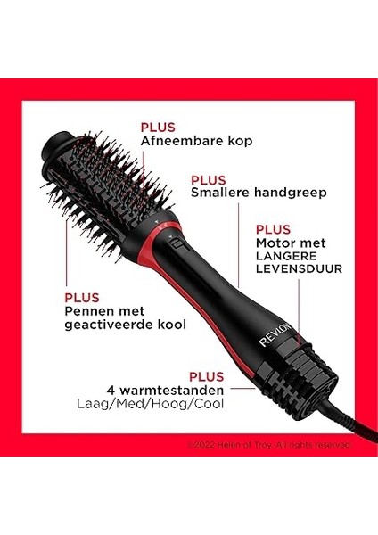 Professional One-Step Volumiser Plus (Çıkarılabilir Başlık, Seramik Titanyum Plaka, Aktif Karbon Pinli Karışık Şekillendirme Kılları, Turmalin Iyonik Teknolojisi), RVDR5298E, Siyah, 1 Adet fırsatları