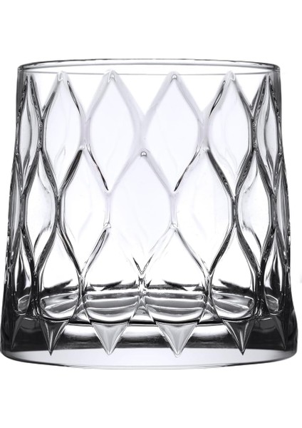 Leafy Cam Viski Bardağı, 4 Parça, Şeffaf, 300 cc