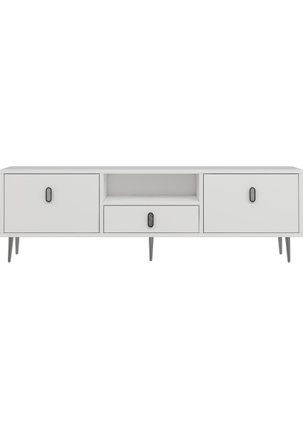 1323DROPDD-32 Tv Sehpası Beyaz-Gümüş fiyatları