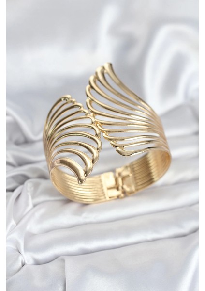 Pirinç Gold Renk Vintage Kadın Bileklik - TJ-BB8066
