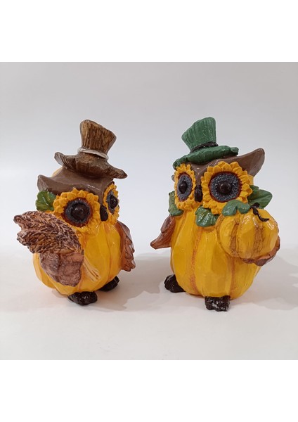 2 Li Kabak Temalı Çiftci Baykuş