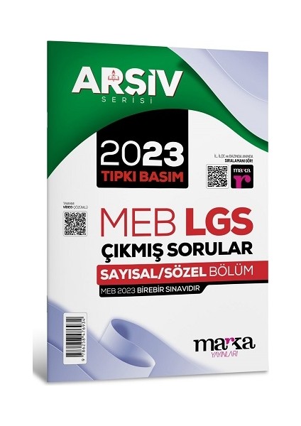 2023 Lgs 8. Sınıf Arşiv Serisi Tıpkı Basım Çıkmış Sorular Tamamı Video Çözümlü
