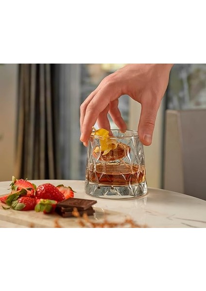 Leafy Cam Viski Bardağı, 4 Parça, Şeffaf, 300 cc indirimleri