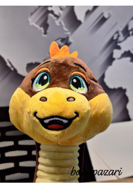 Sevimli Gülen Yılan Peluş (Gri Renk 95CM) fiyatları