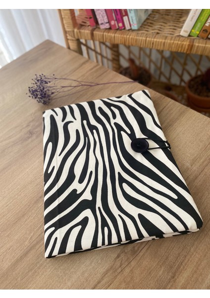 Pöticorn Zebra Desenli Tablet Kılıfı Ajanda Kılıfı Kitap Kılıfı Organizer Düzenleyici Evrensel Uyumluluk