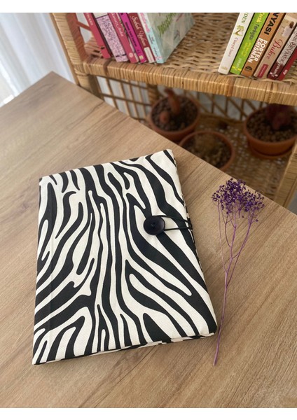 Pöticorn Zebra Desenli Tablet Kılıfı Ajanda Kılıfı Kitap Kılıfı Organizer Düzenleyici Evrensel Uyumluluk