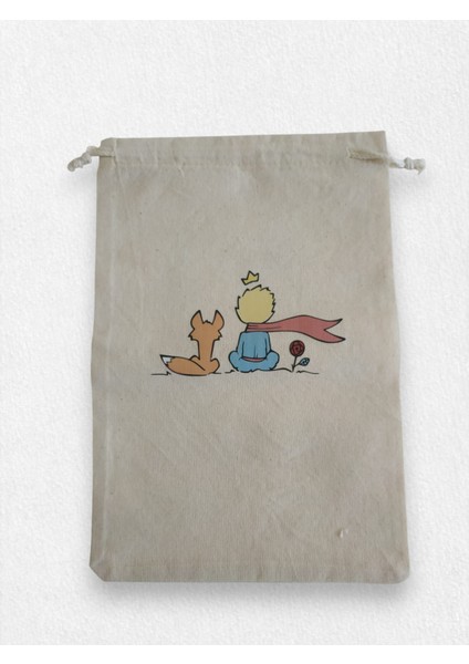 , Küçük Prens Büzgülü Ham Bez Kese 20X30 cm (3 Adet) modelleri