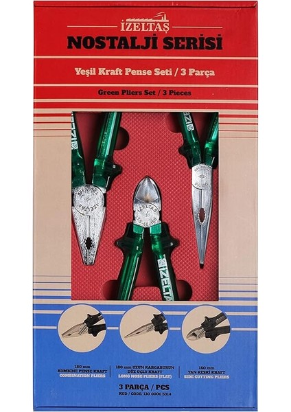 Nostalji Serisi Pense Seti 3 Parça