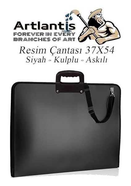 Resim Çantası Fermuarlı Kulplu 37X54 cm 1 Adet Teknik Resim Dosya Çantası 35X50 cm Askılı Proje Çantası Okul Sınıf fiyatları