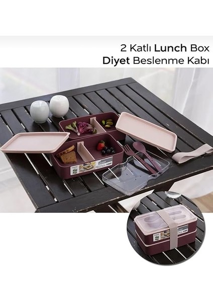 Store 2 Kat Yemek Saklama Kabı Beslenme Kutusu Seti - Sporcu Diyet Öğrenci Fitness Okul Işyeri Sefer Tası fiyatları