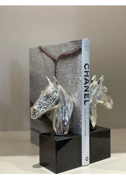 Pirinç At Ikili Kitap Tutucu Gümüş fiyatları