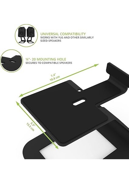 Se Yükseltilmiş Masa Üstü Hoparlör Standı (2 Adet) Siyah fırsatları