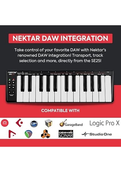 SE25 Mini USB Mıdı Klavye 25 Hassas Tuş ile Dayanıklı ve Kullanışlı Mobil Aksiyon Klavye modelleri