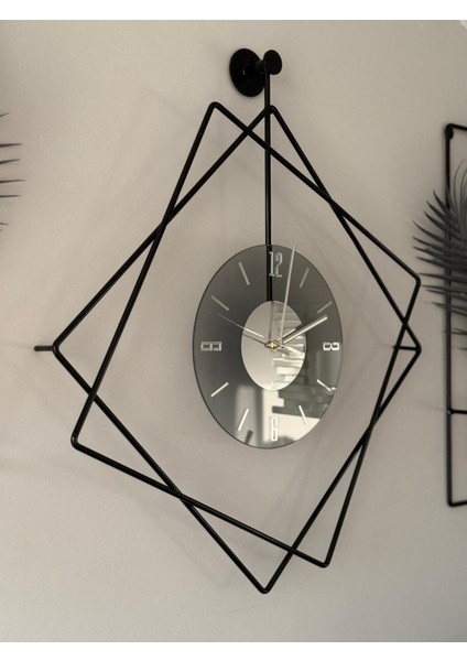 5'li Elegante Set - Ferrero Füme Tamper Camlı Siyah Metal Kırılmaz Camlı Metal (Mobilya) Duvar Saati fırsatları