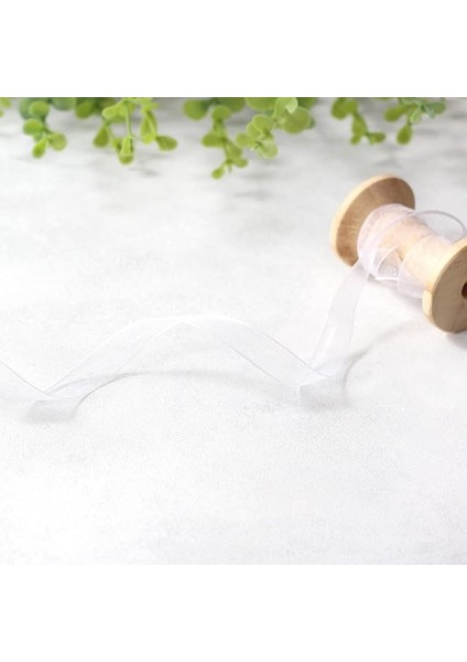 Organze Kurdele, 20 Metre Beyaz