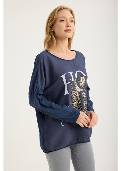 Yaldızlı Leopar *hope* Bluz modelleri