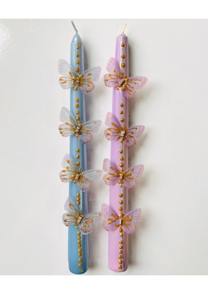 Kelebek Serisi 2’li Mum