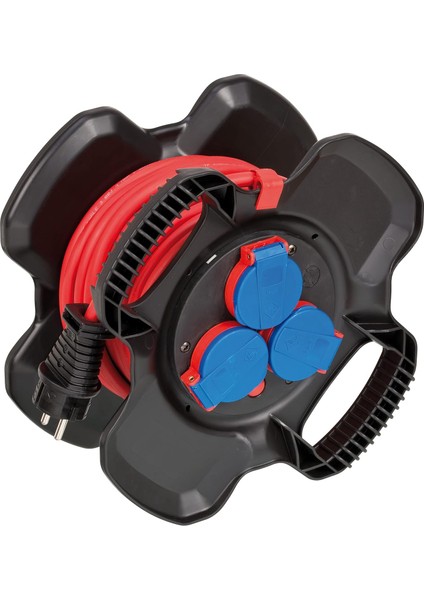 Kauçuk Kablo Makarası X-Gum IP44 / Kauçuk Şantiye Için Kablo Makarası (10 M, Dış Mekanda Sürekli Kullanım, Özel Kauçuk Karışımı, Almanya&apos;da Üretilmiştir)