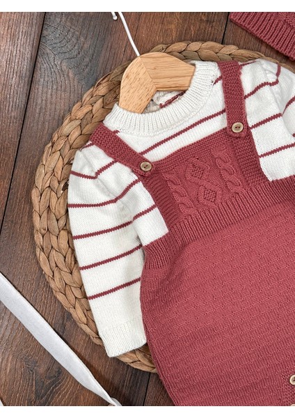 Pamuklu Triko Şapkalı Tulum 2li Kız Bebek Takım fiyatları