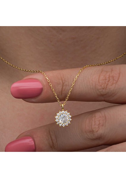 Gümüş Gold Minimal Yuvarlak Anturaj Kadın Kolye fiyatları