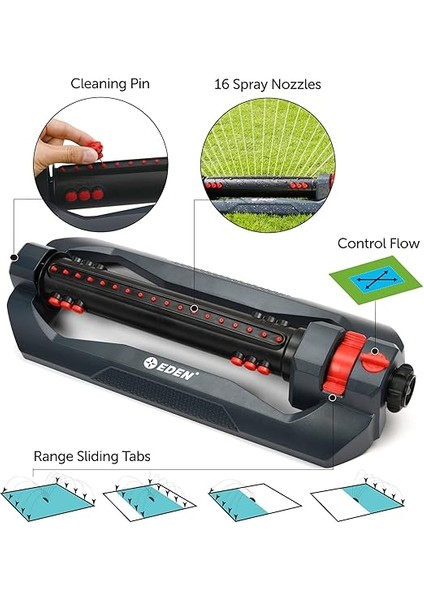 Avlu ve Çim Için 3 Yönlü Turbo Salınımlı Fıskiye 96212 modelleri