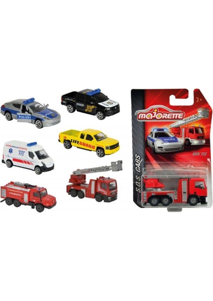 Majorette Sos Assortment, 6-Asst. Kurtarma Araçları