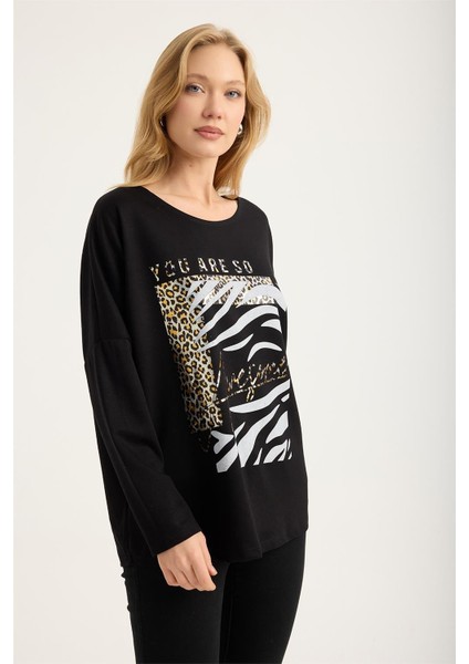 Yaldızlı Leoparlı Bluz modelleri