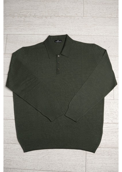 Polo Yaka Battal (Büyük Boy) Yünlü Triko Kazak modelleri