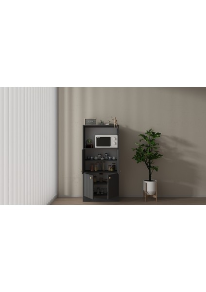 Kapaklı ve Raflı Dekoratif Modern Kahve Köşesi