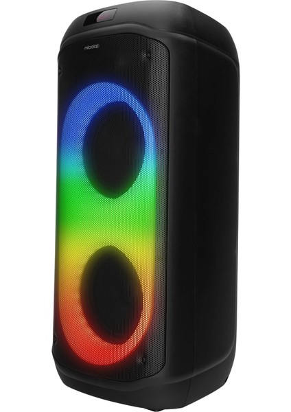 Mıcrolab M61, 80W, Taşınabilir, Bt/usb/aux/tf/tws, Rgb Işıklı, 2400MAH Batarya, 2ADET Vhf Mikrofon, Karaoke/parti, Bluetooth Speaker, fiyatları
