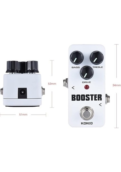 Fbs2 Mini Booster Pedal Taşınabilir 2-Band Eq Gitar Efekt Pedalı indirimleri