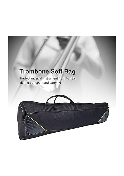Trombon Konser Çantası, Taşınabilir Alto/tenor Trombon Çantası, Müzik Aletleri Için Siyah Yumuşak Kılıf, Ayarlanabilir Kayışlı Hafif Çanta, Seyahat ve Saklama Için Ideal modelleri
