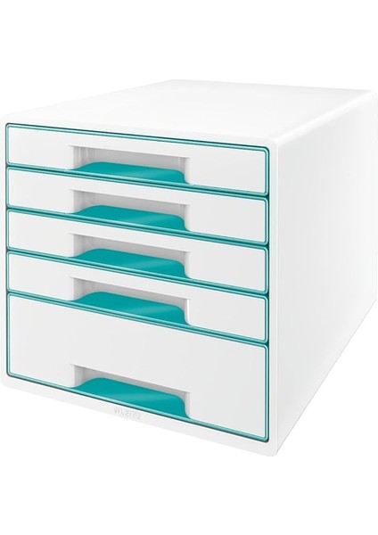 52142051 Wow Çekmeceli Evrak Rafı 5 Çekmeceli, Metalik Buz Mavisi