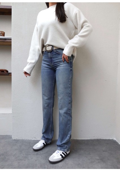 Likralı Straight Orj Jean