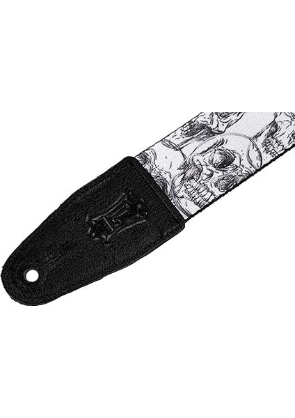 Süblimasyon Gitar Askısı (Polyester, Yakl. 5 cm Genişliğinde) Siyah Beyaz Kafatası fiyatları