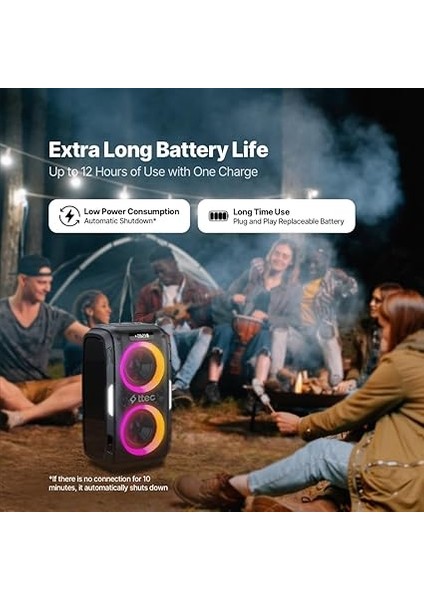 Carnival Pro 120W Taşınabilir Kablosuz Bluetooth Parti Hoparlörü - 2BH11S indirimleri