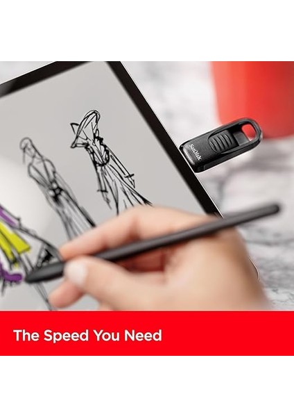 256GB Ultra Slider USB Type-C Flash Sürücü - 400MB/S'YE Kadar, USB 3.2 Gen 1, Geri Çekilebilir Konektör - SDCZ480-256G-G46​ fırsatları