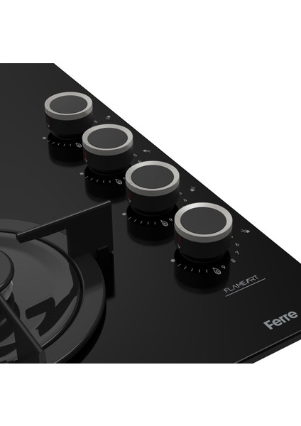 Flowart Turbolu Siyah Cam Silenart Ankastre Set QBL62CS - CS205FA - D080SA