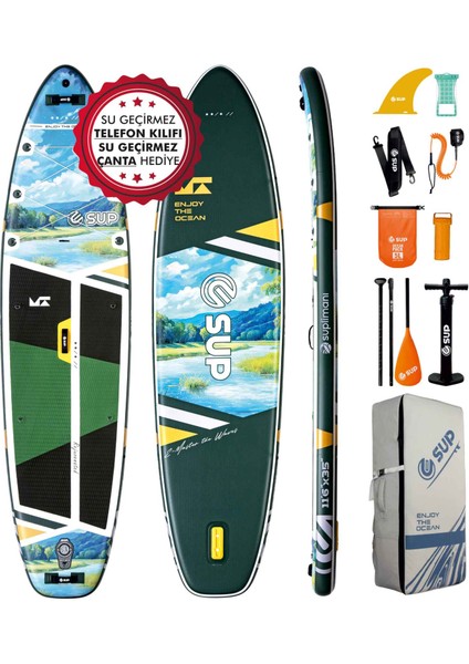 350X89X15 Supboard Paddle Board Şişme Sörf Tahtası Tam Set Sup Board