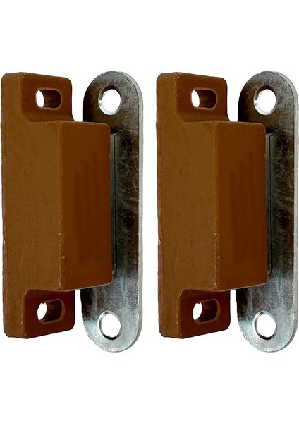 Sineklik ve Dolap Kapakları Için Mıknatıslı Tutucu Kilit 2li Kahverengi