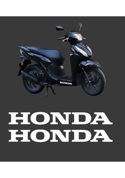 Honda Dio Marşpiyel Sticker Honda Sticker 2 Adet 20CM Beyaz