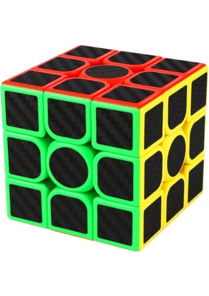 Türkiye Karbon Fiber 3X3X3 Profesyonel Hız Küpü, 6+ Yaş, Zeka Geliştirici Eğitici Oyuncak, Rubik Sabır Küpü