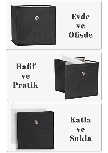 Dolap Içi Çamaşır Düzenleyici Kutu-Oyuncak Düzenleyici Organizer 30X30X30 cm 1 Adet modelleri