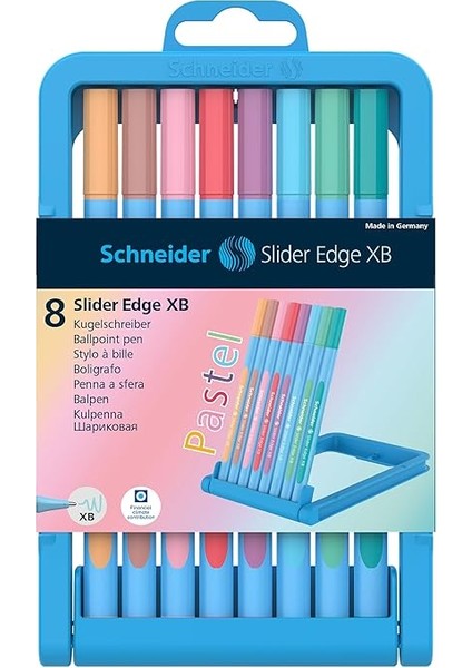 Slider Edge Pastel Xb Tükenmez Kalem (Üç Köşeli Kalem Çizgi Genişliği Xb) 8 Adet, Çeşitli fiyatları