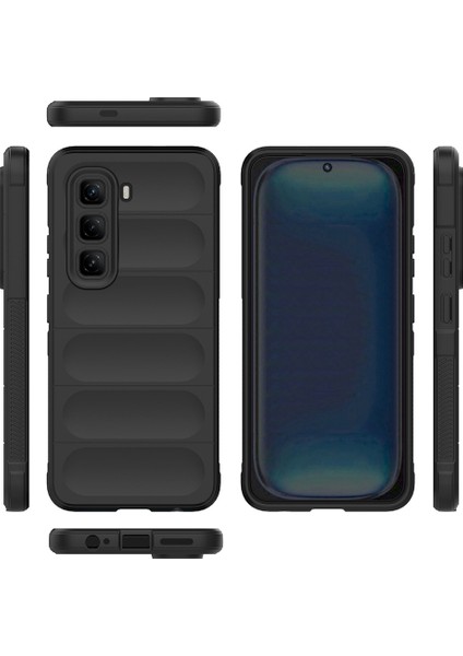 Infinix Hot 50 4g Kılıf Esnek Tpu Oyuklu Arka Yüzey Tasarımlı Mrsa Etnik Silikon Kapak - Koyu Yeşil indirimleri