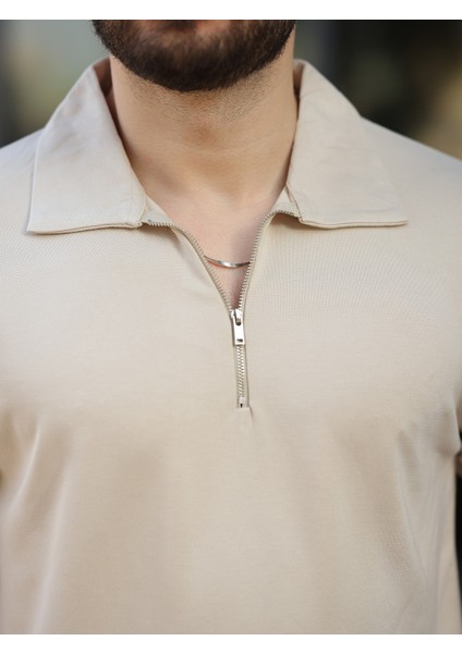 Oversize Bol Kalıp Fermuarlı Polo Yaka Tshirt fırsatları