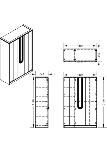 Gardırop, Megan 3 Kapaklı Dolap indirimleri